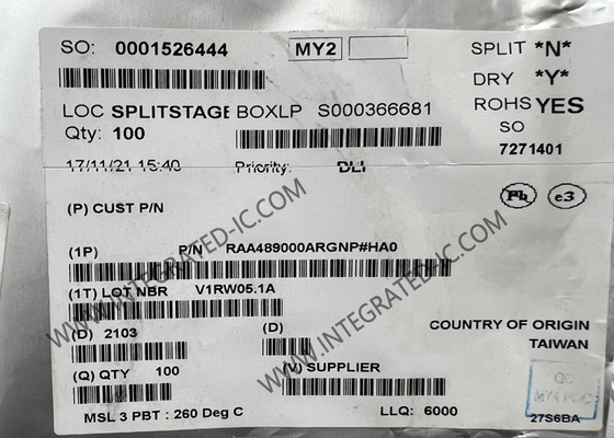 RAA489000ARGNP एकीकृत सर्किट चिप Buck-Boost कॉन्फ़िगर करने योग्य बैटरी चार्जर आईसी