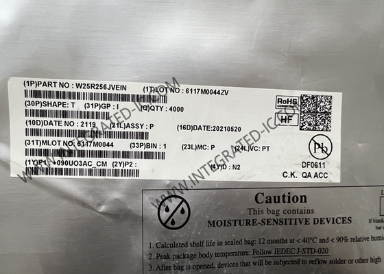 W25R256JVEIN मेमोरी IC चिप 3V 256Mbit सीरियल NOR फ्लैश मेमोरी डुअल/क्वाड SPI और RPMC के साथ