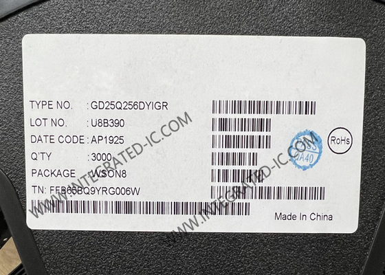 GD25Q256DYIGR मेमोरी आईसी चिप 256Mbit 104MHz SPI NOR फ्लैश मेमोरी WSON-8