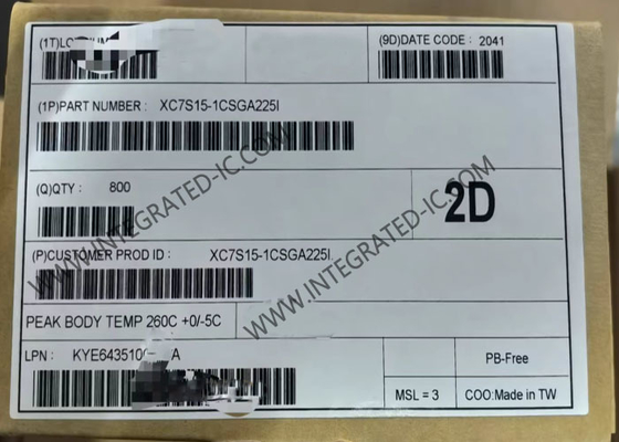 XC7S15-1CSGA225I फील्ड प्रोग्रामेबल गेट एरे हाई परफॉर्मेंस FPGA 225-LFBGA पैकेज