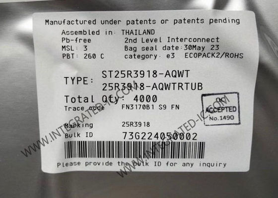 ST25R3918-AQWT एकीकृत सर्किट चिप बहुउद्देश्यीय एनएफसी ट्रांससीवर