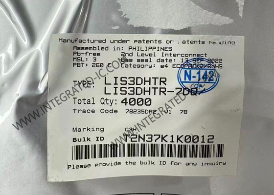 LIS3DHTR सेंसर IC अल्ट्रा-लो-पावर हाई-परफॉर्मेंस 3-एक्सिस एक्सेलेरोमीटर