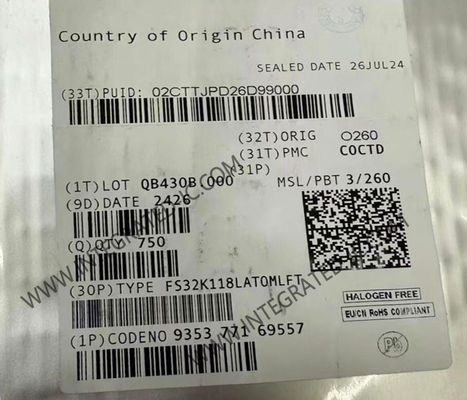 FS32K118LAT0MLFT माइक्रोकंट्रोलर MCU सिंगल-कोर ARM Cortex®-M0+ S32K माइक्रोकंट्रोलर