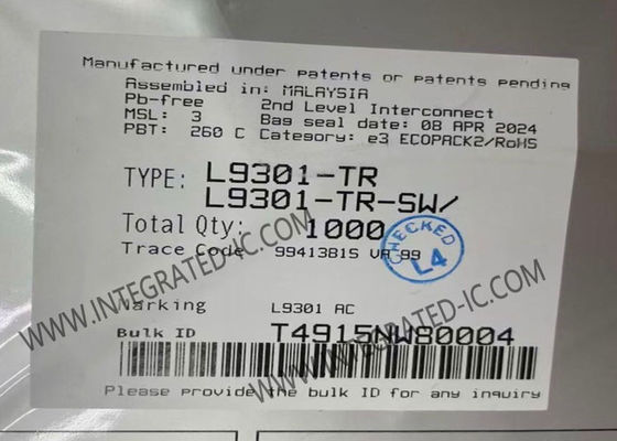 L9301-TR ऑटोमोटिव ऑक्टल लो साइड ड्राइवर इंटीग्रेटेड सर्किट चिप 8 ड्राइवर 8 आउटपुट और 2.2 पावरएसओ-36 पैकेज में आउटपुट करंट के साथ