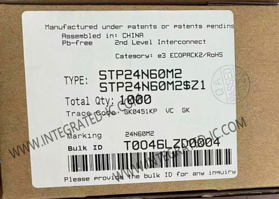 STP24N60M2 एकीकृत सर्किट चिप 600V MDmesh M2 पावर MOSFET ट्रांजिस्टर TO-220-3