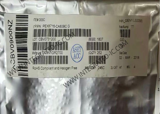 PEX8716-CA80BCG ईथरनेट आईसी 16-लेन 4-पोर्ट पीसीआई एक्सप्रेस जेन 3 स्विच आईसी