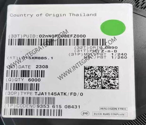 TJA1145ATK हाई-स्पीड CAN ट्रांससीवर इंटीग्रेटेड सर्किट चिप 5 एमबी/सेकंड डेटा दर और 8 केवी ईएसडी सुरक्षा के साथ