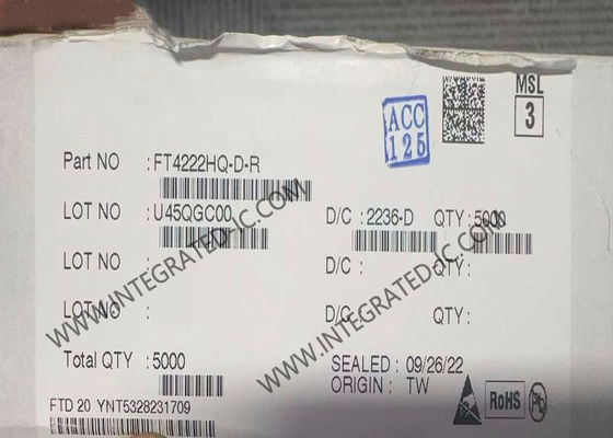 FT4222HQ-D एकीकृत सर्किट चिप USB 2.0 से क्वाड SPI I2C ब्रिज कंट्रोलर