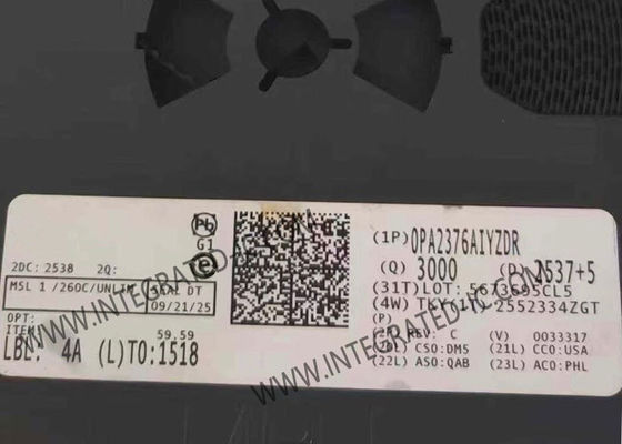 OPA2376AIYZDR परिशुद्धता परिचालन एम्पलीफायर 5.5 मेगाहर्ट्ज लाभ बैंडविड्थ के साथ 2 वी / यूएस स्लेव दर और 5 यूवी इनपुट ऑफसेट वोल्टेज