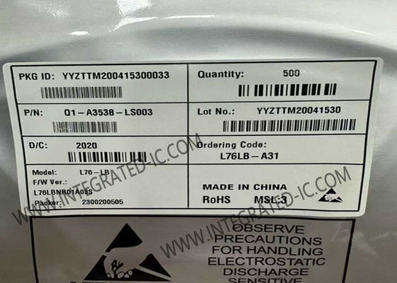 L76LB-A31 वायरलेस संचार GNSS मॉड्यूल 2.8V से 4.3V तक, 33 ट्रैकिंग चैनलों और 99 अधिग्रहण चैनलों के साथ