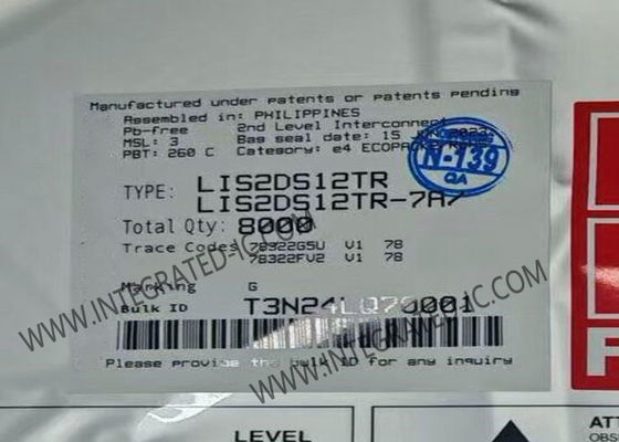 LIS2DS12TR सेंसर आईसी उच्च प्रदर्शन 3-अक्ष MEMS डिजिटल आउटपुट गति सेंसर