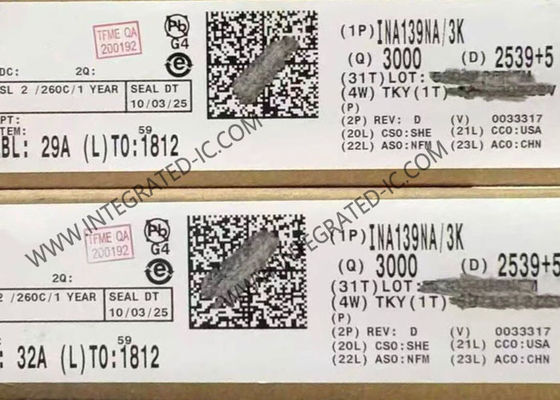 INA139NA/3K 440kHz बैंडविड्थ करंट सेंस एम्पलीफायर, 0.5% सटीकता और 2.7V से 40V इनपुट रेंज के साथ