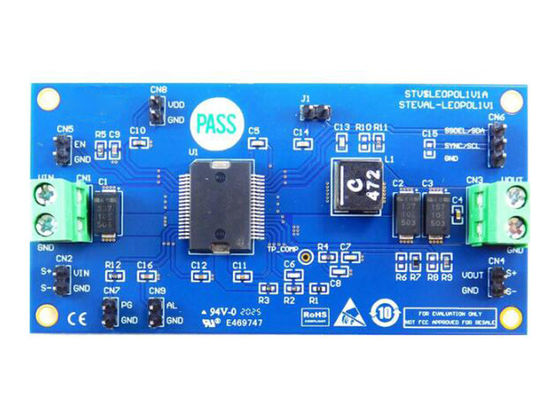 STEVAL-LEOPOL1V1 एम्बेडेड सॉल्यूशंस 5A मोनोलिथिक सिंक्रोनस स्विचिंग नियामक मूल्यांकन बोर्ड