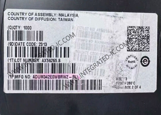 एकीकृत सर्किट चिप ADUM342E0WBRWZ 5700Vrms क्वाड-चैनल डिजिटल आइसोलेटर