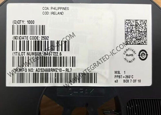 AD5248BRMZ10 256-स्थिति 10 किलोओहम I2C संगत डिजिटल पोटेंशियोमीटर IC MSOP10 पैकेज