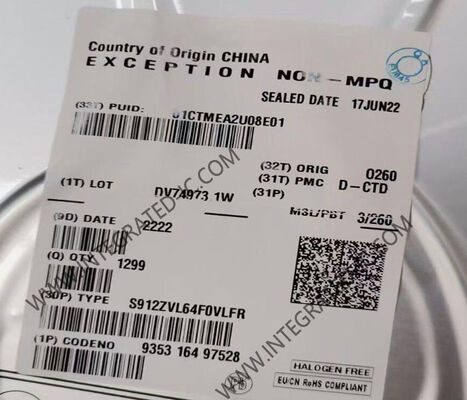 S912ZVL64F0VLFR 16-Bit 32MHz S12 MagniV Automotive Microcontroller MCU with 64 kB Flash Memory