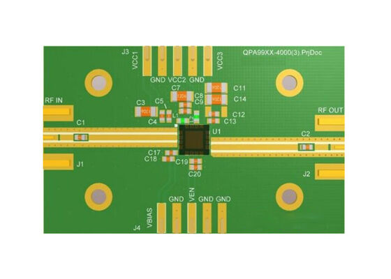 QPA9942EVB01 एम्बेडेड सॉल्यूशंस 3.4GHz से 3.6GHz आरएफ एम्पलीफायर मूल्यांकन बोर्ड