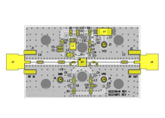 TQP9111-PCB2600 Embedded Solutions 1.8GHz To 2.7GHz 2-Watt Power Amplifier Evaluation Board