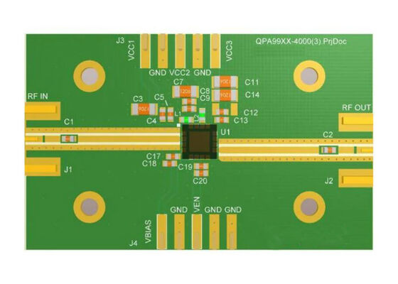 QPA9908EVB01 एम्बेडेड सॉल्यूशंस 4W उच्च दक्षता रैखिक शक्ति एम्पलीफायर मूल्यांकन बोर्ड