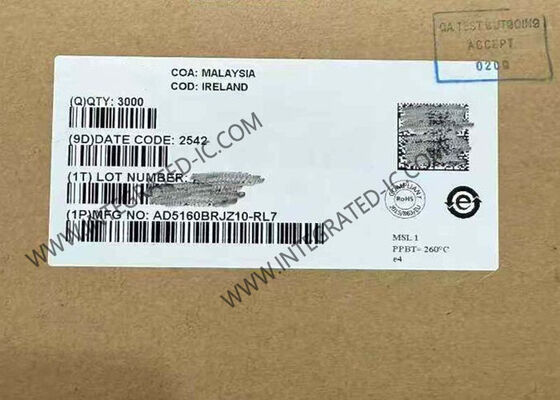 AD5160BRJZ10 डिजिटल पोटेंशियोमीटर इंटीग्रेटेड सर्किट चिप 256 पोजीशन 10 kOhms प्रतिरोध और SPI संगत इंटरफ़ेस के साथ