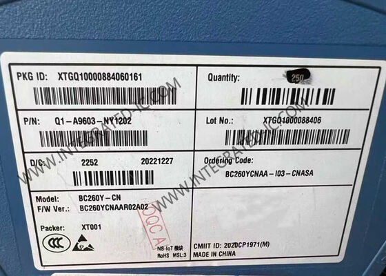 BC260YCNAA-I03-CNASA वायरलेस कम्युनिकेशन मॉड्यूल एलटीई कैट NB2 एलसीसी पैकेज और अल्ट्रा-लो पावर खपत के साथ