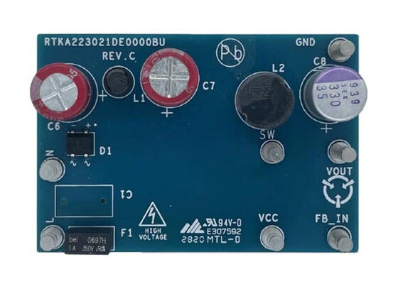 RTKA223021DE0000BU एम्बेडेड समाधान RAA223021 उच्च वोल्टेज बक कनवर्टर मूल्यांकन बोर्ड