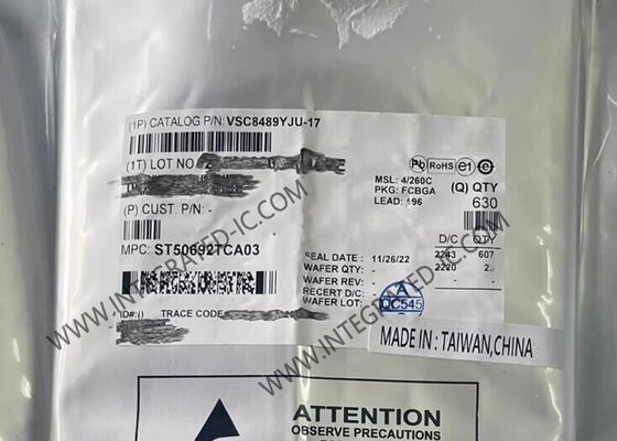 ईथरनेट आईसी VSC8489YJU-17 दोहरी चैनल SerDes PHY ईथरनेट ट्रांससीवर FCCSP-196