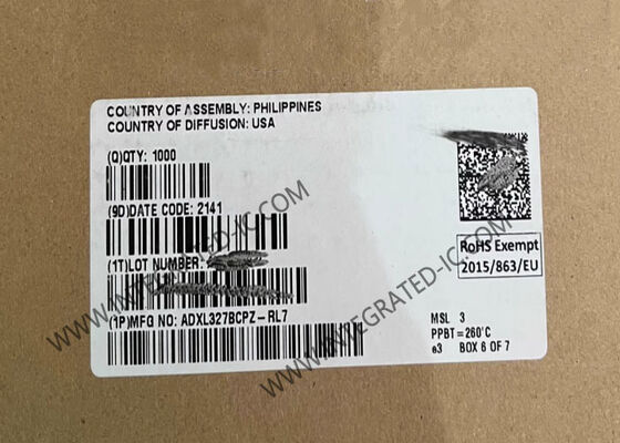 ADXL327BCPZ एकीकृत सर्किट चिप कम शक्ति 3-अक्ष त्वरकमीटर सिग्नल कंडीशन्ड वोल्टेज आउटपुट और ±2 g त्वरण रेंज के साथ