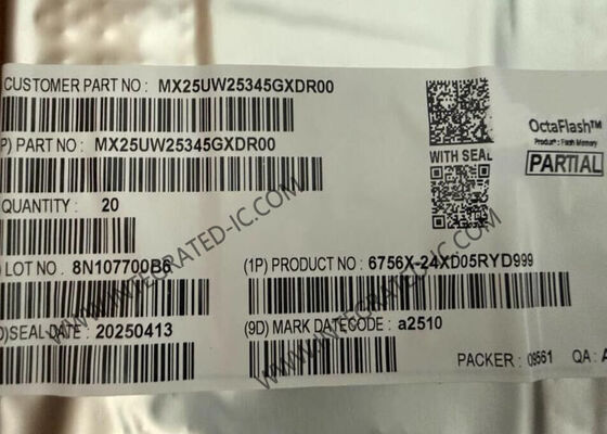 MX25UW25345GXDR00 1.8V 256Mbit ऑटोमोटिव NOR फ्लैश सीरियल NOR मेमोरी IC चिप