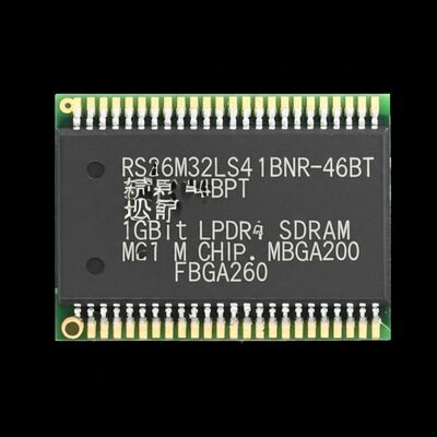 RS256M32LS4D1BNR-46BT मेमोरी आईसी चिप 1Gbit LPDDR4 SDRAM के साथ 256Mb x 32-बिट कॉन्फ़िगरेशन और 8.53 GB/s डेटा ट्रांसफर दर FBGA-200 पैकेज में