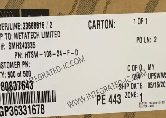 एचटीएसडब्ल्यू-108-24-एफ-डी 16 स्थिति उच्च तापमान पीसीबी हेडर स्ट्रिप्स 0.100 "पीच के साथ