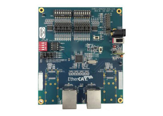 EVB-LAN9252-DIGIO एम्बेडेड सॉल्यूशंस EtherCAT डिवाइस कंट्रोलर मूल्यांकन किट LAN9252 DIGIO बोर्ड