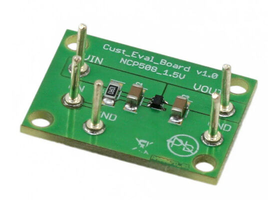 NCP508SQ15T1GEVB एम्बेडेड समाधान 50mA 1-चैनल रैखिक वोल्टेज नियामक मूल्यांकन बोर्ड