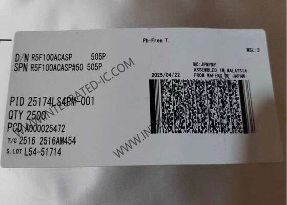 R5F100ACASP 32MHz 16-बिट माइक्रो कंट्रोलर MCU RL78 कोर LSSOP30 पैकेज