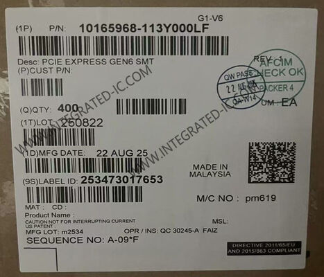 10165968-113Y000LF 1.1A PCI एक्सप्रेस जेन 6 कार्ड एज कनेक्टर 164POS हाई-स्पीड डेटा ट्रांसफर के लिए