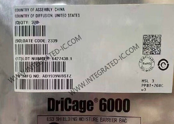 AD1939WBSTZ उच्च प्रदर्शन 24-बिट रिज़ॉल्यूशन 192 kHz रूपांतरण दर ऑटोमोटिव ग्रेड ऑडियो कोडेक एकीकृत सर्किट चिप