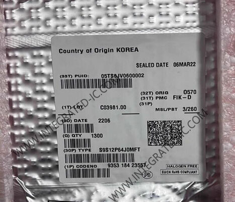 S9S12P64J0MFT 32MHz 16-बिट एचसीएस12 माइक्रोकंट्रोलर एमसीयू ऑटोमोटिव अनुप्रयोगों के लिए 64 केबी फ्लैश मेमोरी के साथ