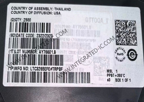 LTC3265EFE कम शोर दोहरी आपूर्ति आईसी चिप, 50mA आउटपुट करंट और बूस्ट चार्ज पंप के साथ