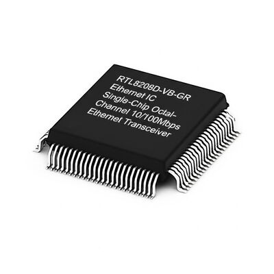 RTL8208D-VB-GR ईथरनेट आईसी ऑक्टल-चैनल 8-पोर्ट 10/100Mbps ईथरनेट ट्रांससीवर RS8MII इंटरफ़ेस के साथ