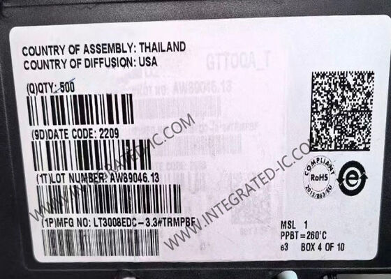 LT3008EDC-3.3 इंटीग्रेटेड सर्किट चिप 20mA आउटपुट करंट 45V इनपुट वोल्टेज 3.3V LDO लीनियर रेगुलेटर