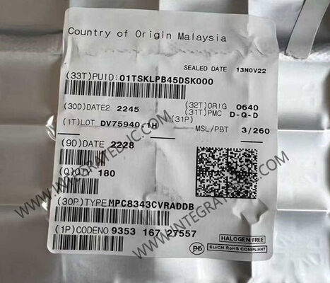 MPC8343CVRADDB माइक्रोकंट्रोलर MCU 1 कोर 32-बिट 266MHz माइक्रोप्रोसेसर IC 620-HBGA पैकेज में