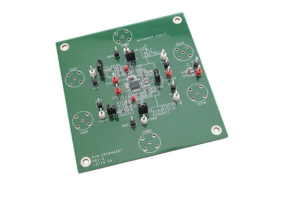 MAX44267EVKIT एम्बेडेड सॉल्यूशंस 2.25V से 15V 5MHz डुअल चैनल एम्पलीफायर मूल्यांकन बोर्ड