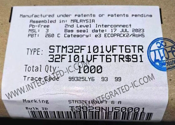 STM32F101VFT6TR माइक्रोकंट्रोलर MCU 36MHz ARM कॉर्टेक्स-M3 कोर और 768KB फ्लैश मेमोरी के साथ