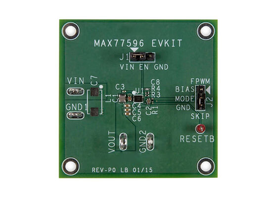 MAX77596EVKIT एम्बेडेड सॉल्यूशंस 3.5V से 24V 300mA 1.7MHz बक कन्वर्टर मूल्यांकन बोर्ड