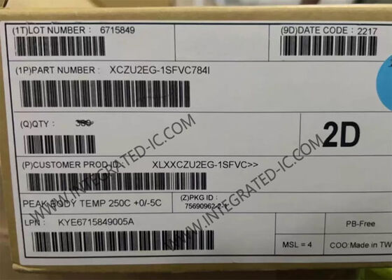 XCZU2EG-1SFVC784I Zynq अल्ट्रास्केल+ एमपीएसओसी ईजी सिस्टम ऑन चिप फील्ड प्रोग्राम करने योग्य गेट सरणी एफपीजीए