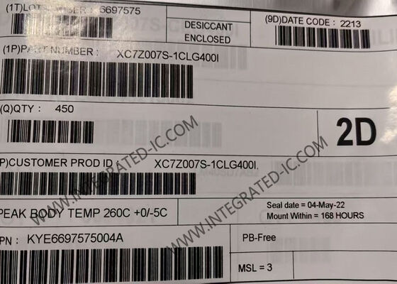 XC7Z007S-1CLG400I फील्ड प्रोग्राम करने योग्य गेट सरणी 1 गीगाहर्ट्ज सीपीयू आवृत्ति 23000 तर्क तत्व और डीडीआर 3 मेमोरी समर्थन के साथ
