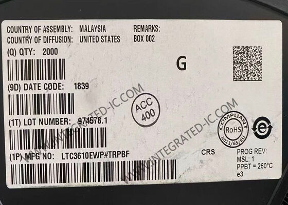 LTC3610EWP एकीकृत सर्किट चिप 12A आउटपुट करंट 4V से 24V इनपुट रेंज मोनोलिथिक सिंक्रोनस स्टेप-डाउन डीसी/डीसी कन्वर्टर