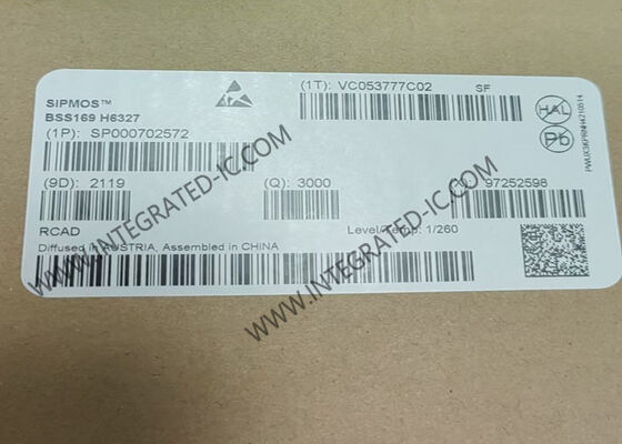 BSS169 इंटीग्रेटेड सर्किट चिप 100V 170mA एन-चैनल डिप्लीशन मोड MOSFET ट्रांजिस्टर PG-SOT23-3