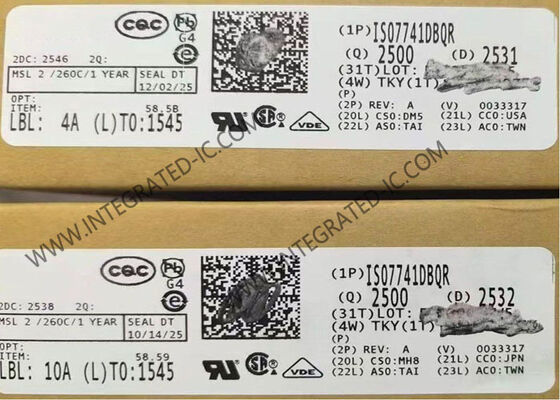 ISO7741DBQR हाई स्पीड 100Mbps डिजिटल आइसोलेटर 3000Vrms आइसोलेशन और मजबूत ईएमसी क्वाड चैनल आईसी चिप के साथ