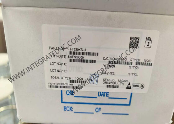 FT230XS-U इंटीग्रेटेड सर्किट चिप 12Mb/s USB फुल स्पीड से 3MBaud UART इंटरफ़ेस कम बिजली की खपत के साथ 8mA